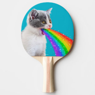 Raquette De Ping Pong Kitten crache vers le ciel