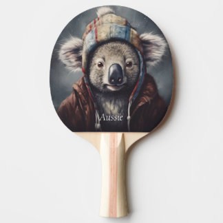 Raquette De Ping Pong koala adorable portant casquette mignon personnali