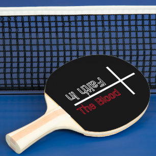 Raquette De Ping Pong La foi dans le sang Croix chrétienne