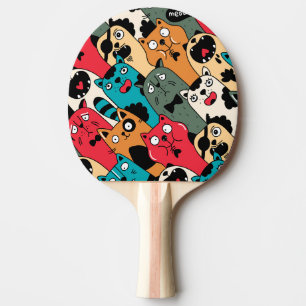 Raquette De Ping Pong La foule des chats