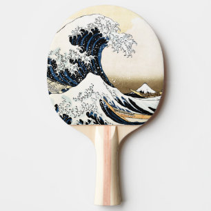 Raquette De Ping Pong La Grande Vague au large de Kanagawa Hokusai, art 