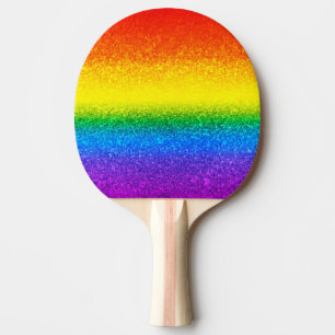 Raquette De Ping Pong La Parties scintillant de la fierté LGBT éclate