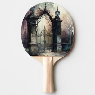 Raquette De Ping Pong La série Porte de Cimetière Gothique Design 12