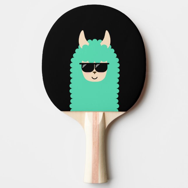 Raquette De Ping Pong Lama semi-transparent frais Emoji (Devant)