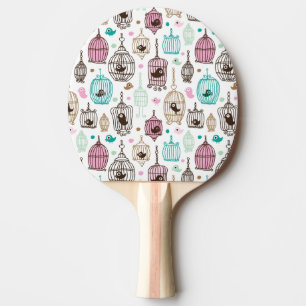 Raquette De Ping Pong l'amour de cage à oiseaux badine le motif