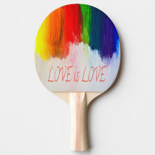Raquette De Ping Pong L'amour est l'amour Rainbow Pride LBGQT