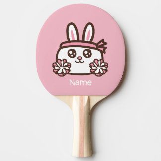 Raquette De Ping Pong Lapin mignon de bande dessinée