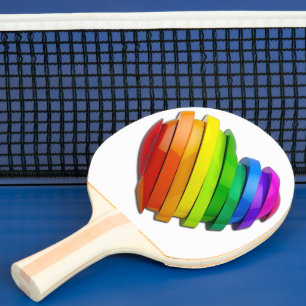 Raquette De Ping Pong Le cœur sculptural tridimensionnel de SlipperyJoe 