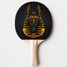 Le dieu égyptien Anubis Ping Pong Paddle