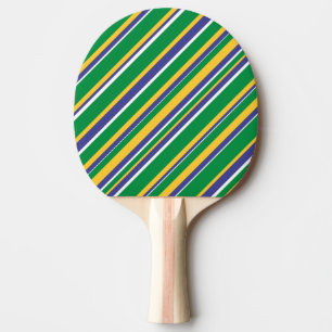 Raquette De Ping Pong Le drapeau du Brésil a inspiré le motif coloré 