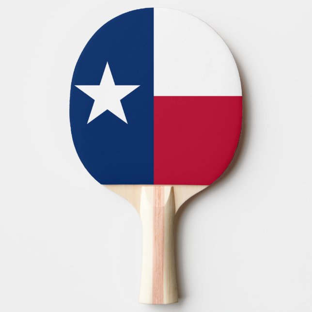 Raquette De Ping Pong Le drapeau solitaire du Texas de drapeau d'étoile (Devant)