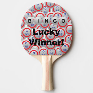 Raquette De Ping Pong Le gagnant chanceux de boules de bingo-test jurent