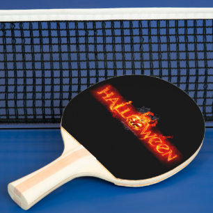 Raquette De Ping Pong Le lettrage massif enflammé d'Halloween de Slipper