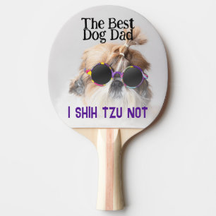Raquette De Ping Pong Le meilleur chien papa Shih Tzu Pas de Fête des pè