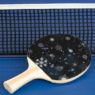 Raquette De Ping Pong Le Noël de SlipperyJoe, hiver magique paisible à