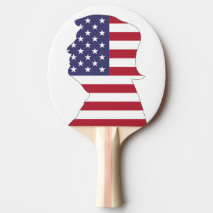 RAQUETTE DE PING PONG LE PRÉSIDENT DONALD TRUMP AMERICAN FLAG