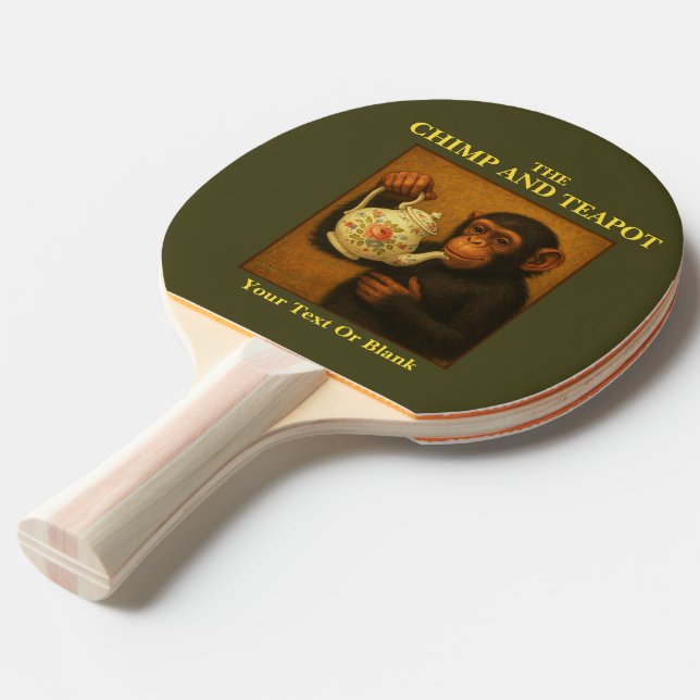 Raquette De Ping Pong Le Pub De Chimp Et Teapot (Devant Angle)