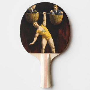 Raquette De Ping Pong Le Sandow Eugen Sandow Vaudeville Weightlifter