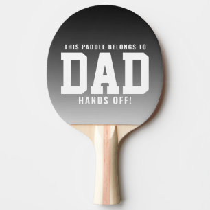 Raquette De Ping Pong Le sport appartient à papa Black Ombre