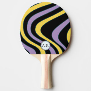 Raquette De Ping Pong Le style des années 60 #2 avec monogramme