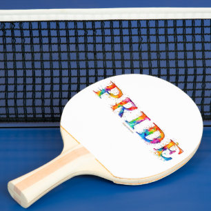 Raquette De Ping Pong Le texte coloré et créatif de SlipperyJoe sur le t
