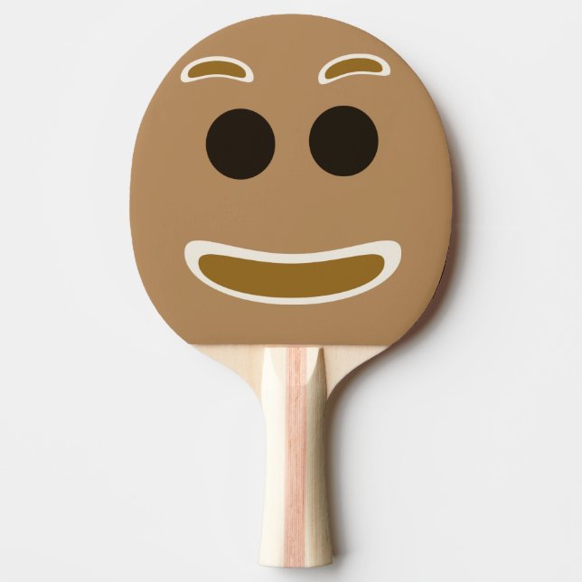 Raquette De Ping Pong Le visage de l'homme en pain d'épice (Devant)