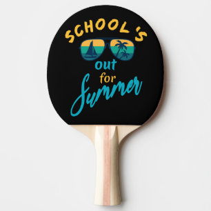 Raquette De Ping Pong L'école est dehors pour l'été