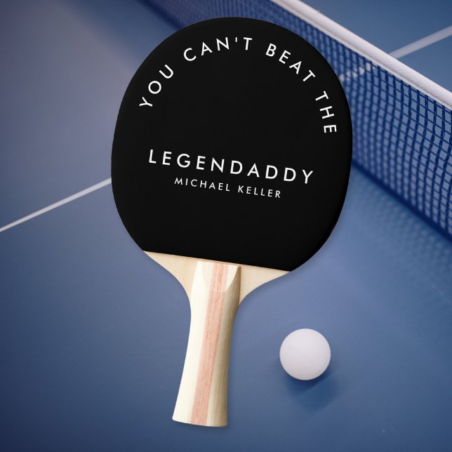 Raquette De Ping Pong Legendaddy pour légendaire Dads amusant minimalist (gift for legendary dads. personalized ping pong paddle)