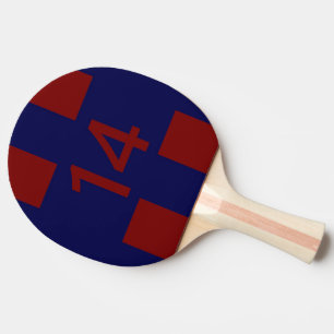 Raquette De Ping Pong Légendaire n° 14 en rouge et bleu