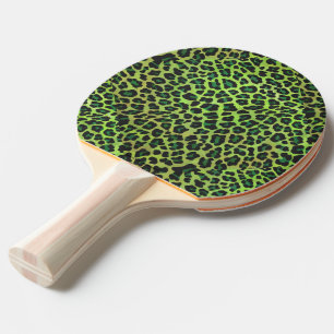 Raquette De Ping Pong Léopard noir et vert