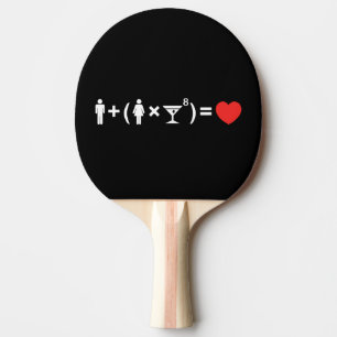 Raquette De Ping Pong L'équation d'amour pour les femmes