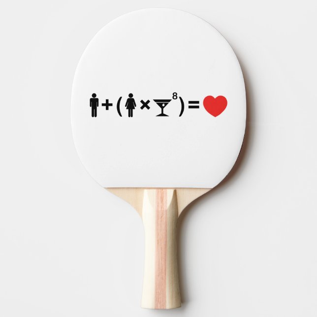 Raquette De Ping Pong L'équation d'amour pour les femmes (Devant)