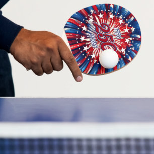 Raquette De Ping Pong Les 250 ans d'Amérique 1776-2026 Feux d'artifice R