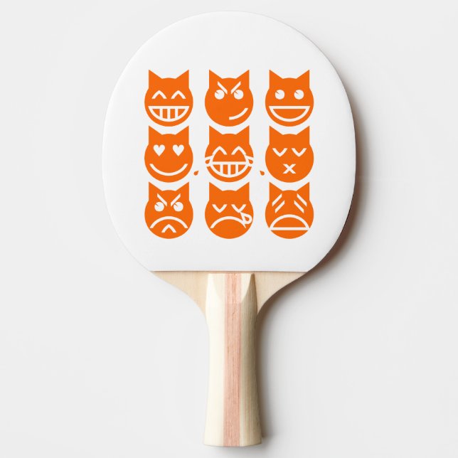 Raquette De Ping Pong Les 9 vies du chat Emoji (Devant)