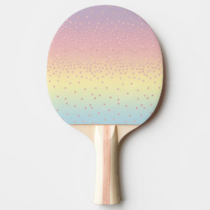 Raquette De Ping Pong Les confettis roses élégants de parties