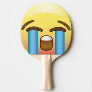 Raquette De Ping Pong Les larmes tristes pleurantes Emoji font face à l