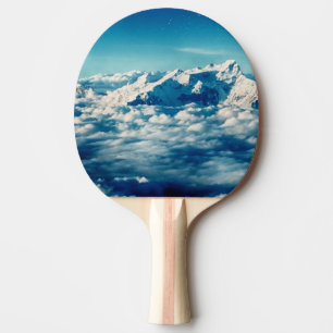 Raquette De Ping Pong Les montagnes de l'Himalaya dans les nuages Ciel b