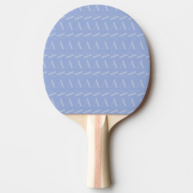 Raquette De Ping Pong LETTRE INITIALE MONOGRAPHIQUE A Bleu (Devant)