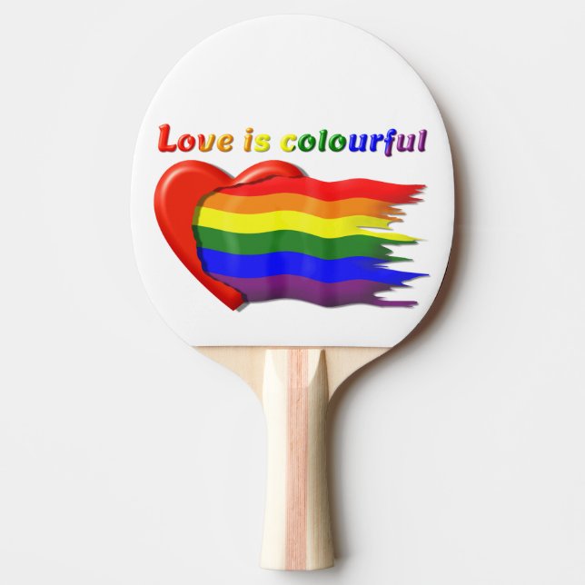 Raquette De Ping Pong LGBT rainbow 2 - Love table tennis racket (Devant)