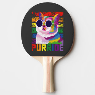 Raquette De Ping Pong LGBT Tie Dye Fierté Chat Purride Gay Arc-en-ciel R