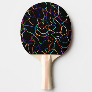 Raquette De Ping Pong Lignes multicouleurs néon