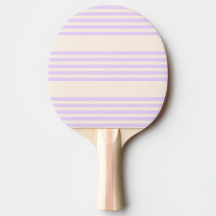 Raquette De Ping Pong Lilac violet et beige cinq bandes motif
