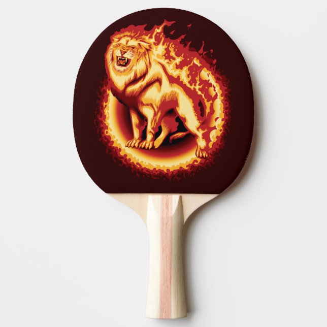 Raquette De Ping Pong Lion de feu (Devant)
