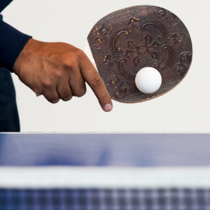 Raquette De Ping Pong Livre en cuir ancien déchu