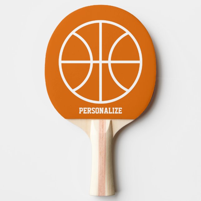 Raquette De Ping Pong Logo de basket-ball personnalisé paddle ping-pong (Devant)