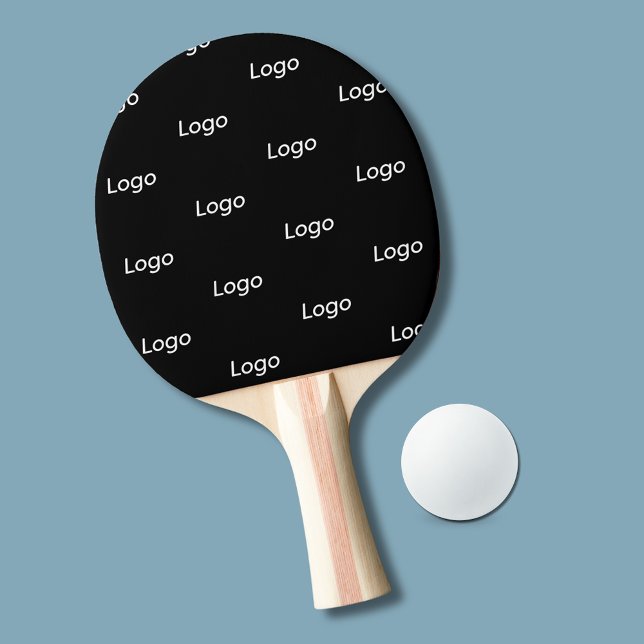Raquette De Ping Pong Logo d'entreprise simple promotionnel (Simpl logo ping pong paddle; ideal for professional small business promotional marketing merchandise)