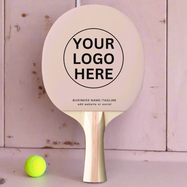 Raquette De Ping Pong Logo et texte personnalisés l Marque publicitaire  (Créateur téléchargé)