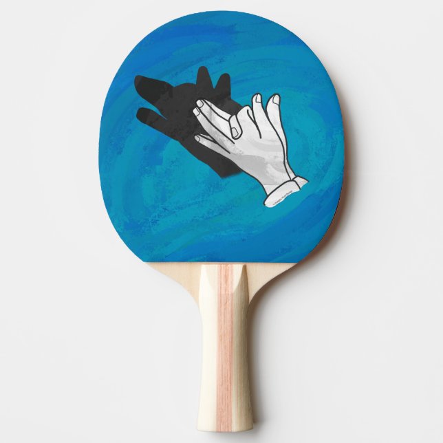Raquette De Ping Pong Loup en bleu (Devant)