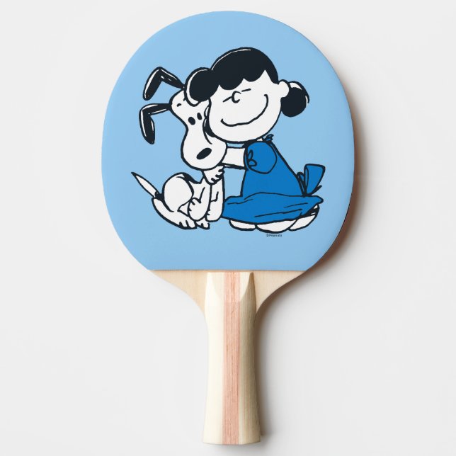 Raquette De Ping Pong Lucy Hugging Snoopy (Devant)
