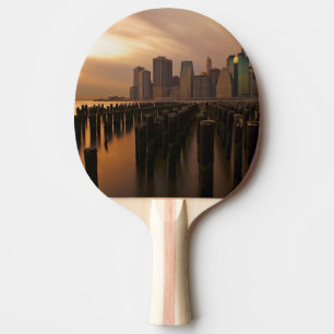 Raquette De Ping Pong Lueur de coucher du soleil pendant les cieux
